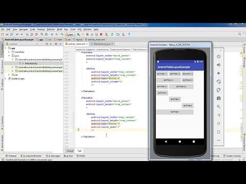 Android Layouts, Table Layout - Android Studio Tutorial for Beginners