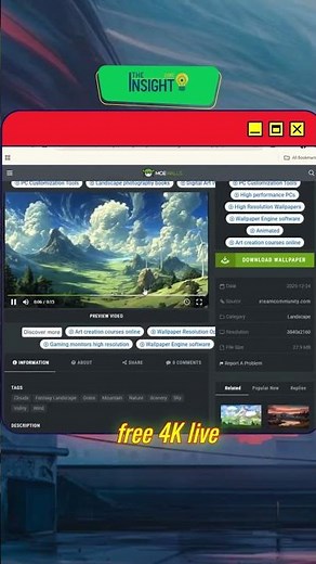 Free 4K Live Wallpapers Website | Anime, Sci-Fi & Fantasy Wallpapers #wallpaper #4k #shorts