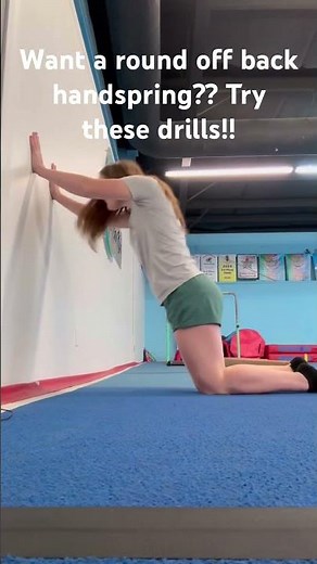 Round off back handspring! 4 drills! #gymnastics #gymnast #foryou #coach #gymnasticscoach