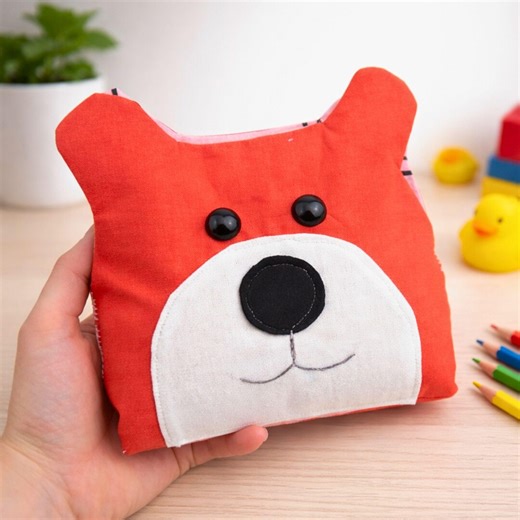 Fox Sewing Pattern PDF Plush Animal Pillow Toy Nursery Decor Template - Etsy