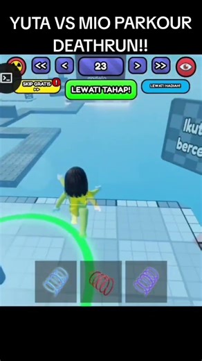 YUTA VS MIO PARKOUR DEATHRUN!! SIAPA YANG JATUH DULU?! 😱🔥 | ROBLOX#game #games #roblox #yutamio