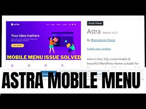 Set Your Mobile Menu in Astra