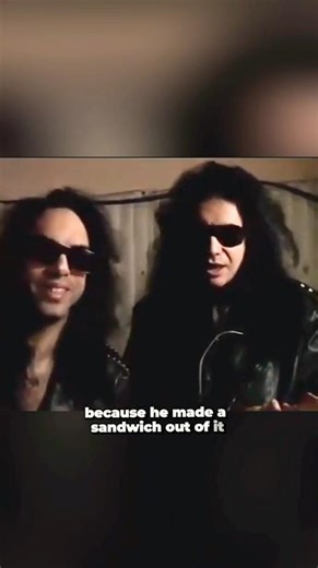 Gene Simmons & Paul Stanley being silly backstage before a show in France