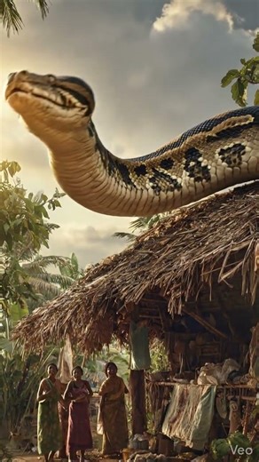 Giant Python on a House #viral #ai #shorts