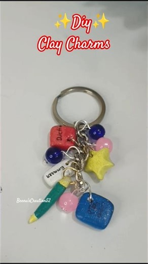 Diy Clay Charms making / Keychain making idea #diy #shorts #viral #craft