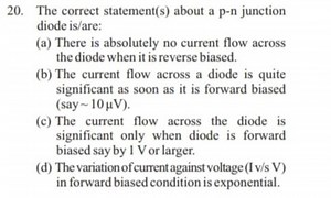 The correct statement(s) about a p-n junction diode is/are: (a)... | Filo