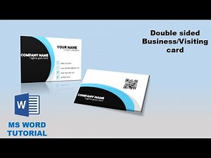 Visiting Card Design in MS Word | Step-by-Step Business Card Tutorial for Beginners #MSWord