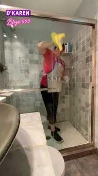Be very CAREFUL when cleaning glass doors