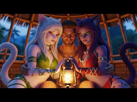 Two 4 Foot Alien Cat Girls Battled for My Lap—Until I Pulled Them Both Close