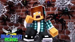 Minecraft insetos #04 - Encontrei diferentes tipos de aranhas!