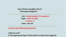 Soils of India ( Lesson 1) II semester.pdf - Social Science - Notes - Teachmint