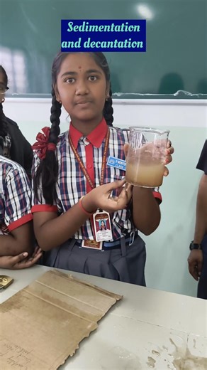 Sedimentation and decantation #physicalprocess #learning #reels #viral #education #youtubeshorts