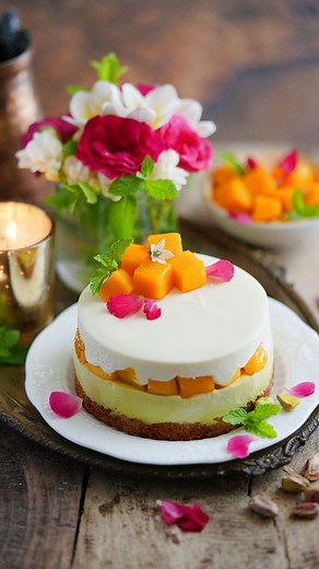 454K views · 5.9K reactions | Pistachio Mango Cake... (Recipe on...