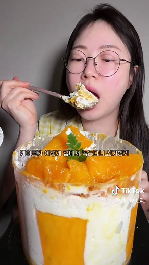 성심당 케이크 먹어보고 싶었던 성심당 망고시루!! . . #성심당 #먹방 #mukbang #eating #asmr | 성심당 케이크