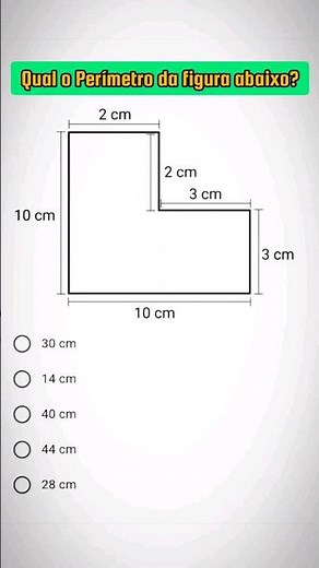 Qual o Perímetro da figura abaixo? #matemática #perímetro
