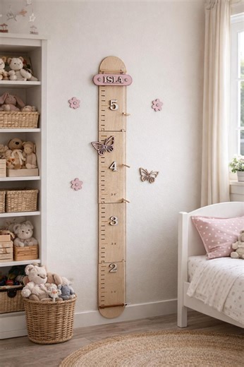 Kids Height Stick Measurement Ruler Wood Growth Chart, Nursery Wall Art, Personalized Children’s Room Decor, Baby Shower Gift - Etsy