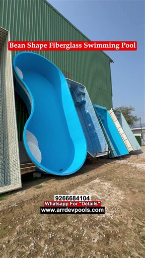 Bean shape fiberglass pool by Arrdevpools