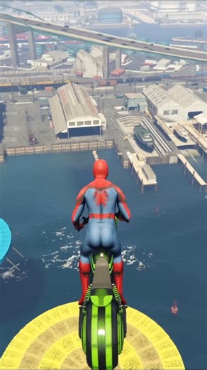 GTA 5 Epic Water Ragdolls Spiderman Jump/Fails Ep 8 #shorts #ytshorts