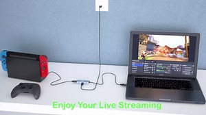 Capture Card with 100W PD 6Ft HDMI Cable to USB 3.0/USB C 1080P 60fps Cam Link Card,Record Capture Device for Streaming, Live Broadcasting,Video Conference,Teaching,Gaming Quest 3 VR