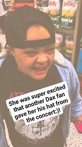 Nevaeh showed her hat to everyone. She immediately spotted Troy with his Dax shirt and his hat. (I was busy trying to get a buggy unstuck...lol). Lonely Dirt Road is one of her favorite songs...and receiving this hat out of pure love from another Dax fan makes it that more memorable and special for her:)! But what blows my mind everyday is looking back at all the years she was non-verbal wondering what it would be like when she would finally carry on conversations:)!!!! I'm so proud of how far s