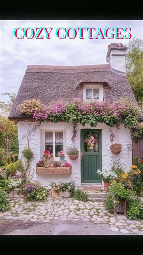 These perfect little cottages couldn’t get any more cozy than these! @pinterest or FOLLOW me for more! #fyp #trending #cottage #home #landscape