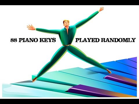 88 piano keys played randomly