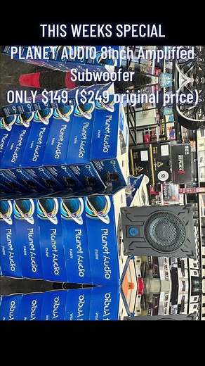 🚨 Hurry, limited time offer! 🚨 Get groovin' with the Planet Audio 8-inch Amplified Subwoofer at an incredible price of $149 (original price $249)! Visit us at 5715 Lakewood Blvd Lakewood, CA 90712. Open from 9am-7pm. 🎶🔊 #BassBoosted #SaleAlert #pacificAudio