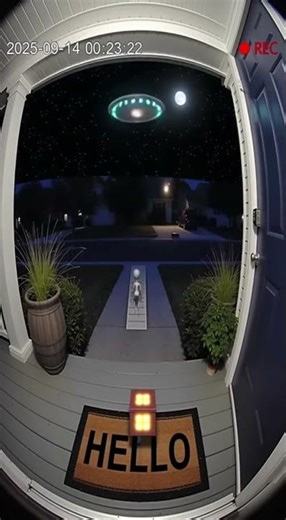 My Doorbell Camera Caught an Alien Delivering a Package… 👽📦#doorbellcamera#alien#creepy#ai#shorts