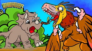 Quicksand! Triceratops Vs Velociraptor | Dinosaur Songs from Dinostory by Howdytoons S2E6
