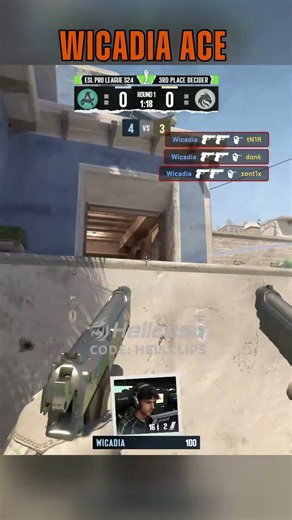 Wicadia takes down EVERYONE with dual Berettas #ace #esl #ProLeague24 #hellcase