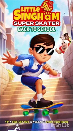Little Singham Super Skater Back To School🏫🎒#gameplay#shorts #school #viral #trending #littlesingham