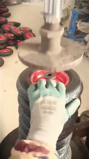 mini tire rim installation process with simple tools #shorts