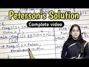 Peterson Solution in operating system | Peterson's solution | Lec-31