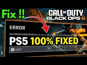 Fix Black Ops 6 Dev Error OXD8F46539 on PS5 FAST! 🔧