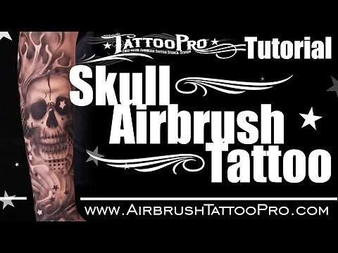 TattooPro Stencil Tutorial: Skull Airbrush Tattoo