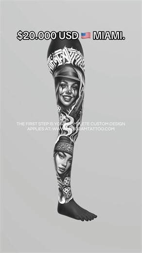 If you want a custom full sleeve design tattoo idea, apply at www.fabigramtattoo.com #miami #tattoo