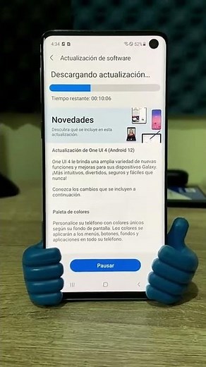 Actualizando Samsung Galaxy S10 a Android 12 One UI 4