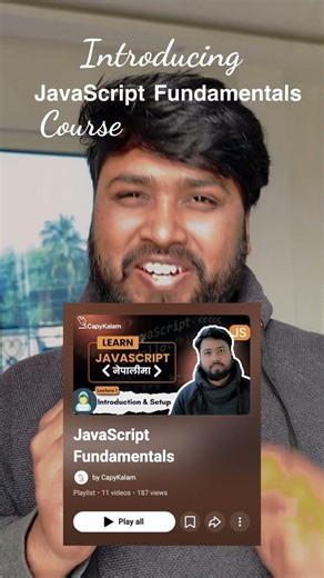 Complete JavaScript Course -Nepali & FREE ma #javascript #coding #learntocode #nepali #developerlife