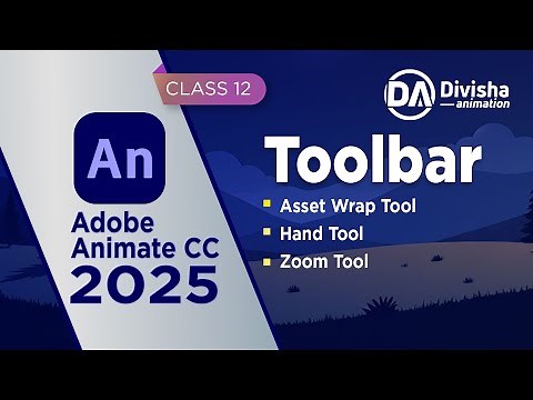 Adobe Animate CC 2025 | Asset Wrap, Hand & Zoom Tools | Complete 2D Animation Course