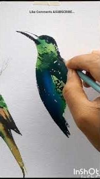 Easy Watercolour Painting | Humming Bird #art