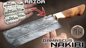 123K views · 2.6K reactions | I made a Damascus Knife out of your 800 Razor Blades. Can you believe? I used about 800 razor blades to make this beautiful pattern, if you are interested to buy my product. Here is the link to Shop: https://randomhands.net #forging #knife #Damascus #damascusknife | Random Hands | Facebook