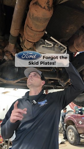 Ford Engineers! We Needs a Factory Option for Off Road Protection Off road trucks keep knocking transmission coolers loose, risking engine and transmission damage. Ford engineers are watching, and we're asking for a factory skid plate option to protect what's exposed underneath. Would you order a factory skid plate if Ford offered one? #FordEngineers #SkidPlate #SuperDuty | Whiteface Ford