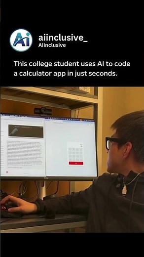 AI + college student = a calculator app coded in seconds. Coding just got easier!