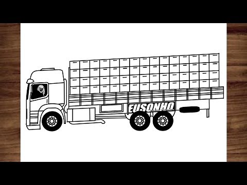 COMO DESENHAR CAMINHÃO VERDUREIRO ARQUEADO