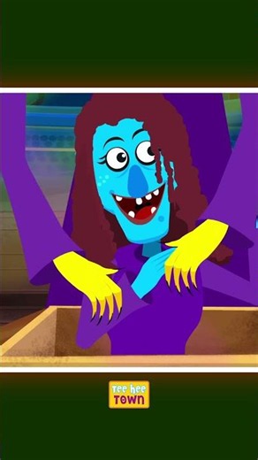 Witches Dancing On Halloween Night #shortsfeed #skeletons #kidssongs #teeheetown