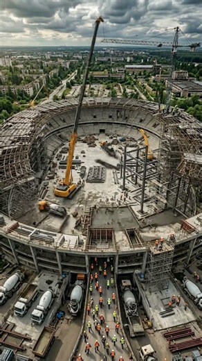 Abandoned Stadium Transformed Into $1B Mega Arena…#construction#stadium#renovation#megaproject