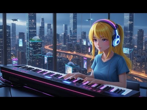 Lofi girl anime 🌙✨ Relaxing Chill Piano Beats for Study, Focus & Sleep | Anime Aesthetic Night Mix