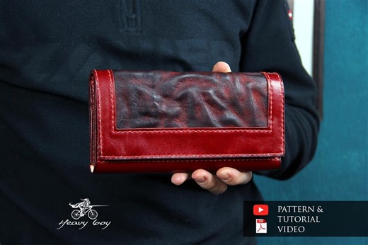 Leather Wallet Pattern - Leather Zip Clutch Pattern - Leather Long Wallet Pattern Pdf - Leather Template Pdf - Wallet Kailas - Etsy Canada