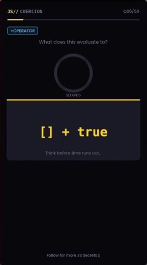 [] + true in JavaScript 🤯 | Type Coercion Explained (JS Interview Question) #programming #trading