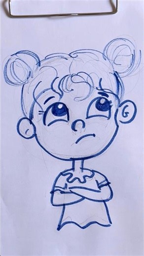 How to Draw a Cute Girl with Pigtails & a Sassy Expression (Cartoon Style)